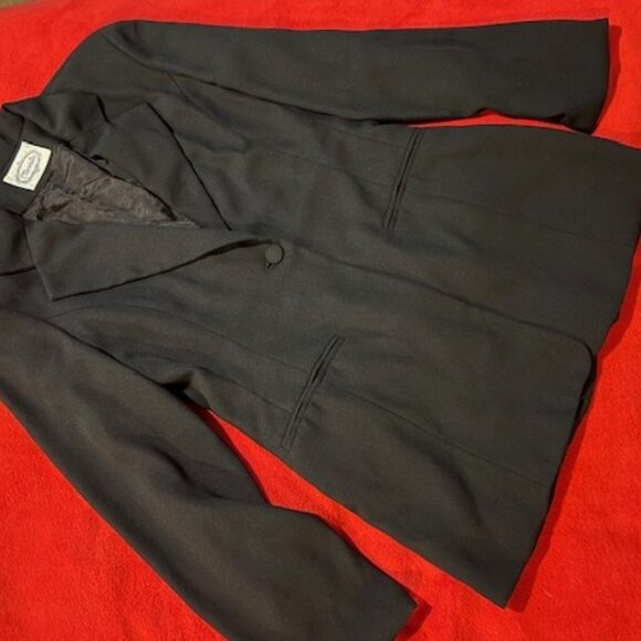 Me Visto Black Blazer Women’s Size L – Classic One Button Tailored Jacket - Picture 3 of 5